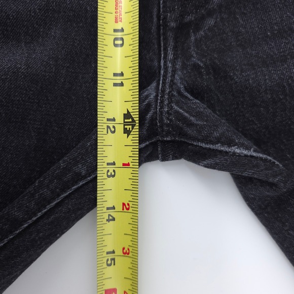 Levis Mens Jeans 501 Original 38x34 Black Straight Leg Stretch Denim Pants - Picture 11 of 12